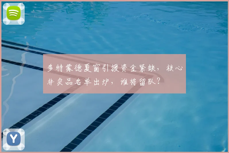 多特蒙德夏窗引援资金紧缺,核心非卖品名单出炉,谁将留队?